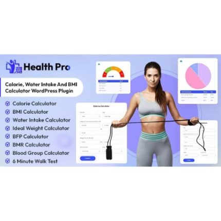 Health Pro – Calorie, Water Intake, BMI Calculator with AI Chatbot Assistant WordPress Plugin