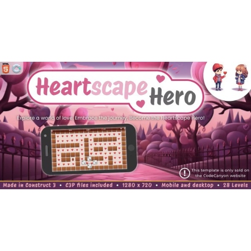 Heartscape-Hero-HTML5-Maze-game.jpg Heartscape Hero – HTML5 Maze game - Image 1