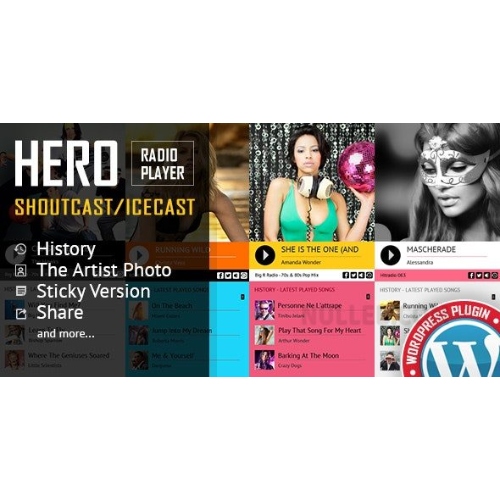 Hero-Shoutcast-and-Icecast-Radio-Player-With-History-WordPress-Plugin.jpg Hero – Shoutcast and Icecast Radio Player With History – WordPress Plugin - Image 1