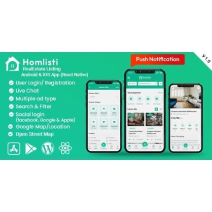 HomListi – Real Estate Listing Android & iOS App