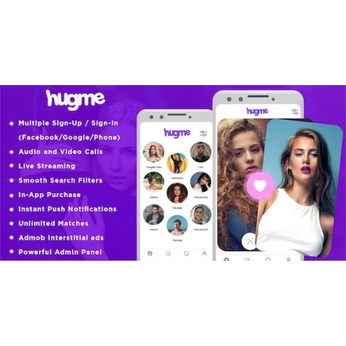 Hugme-Android-Native-Dating-App-with-Audio-Video-Calls-and-Live-Streaming-Free-Download-1.jpg Hugme – Android Native Dating App with Audio Video Calls and Live Streaming - Image 1