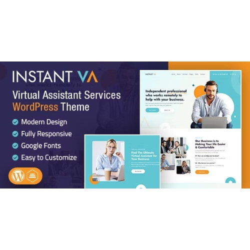 Instant-VA-Virtual-Assistant-WordPress-Theme.jpg Instant VA | Virtual Assistant WordPress Theme - Image 1