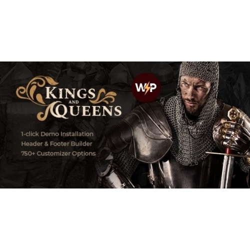 Kings-Queens-Historical-War-Medieval-Reenactment-WordPress-Theme.jpg Kings & Queens | Historical War Medieval Reenactment WordPress Theme - Image 1