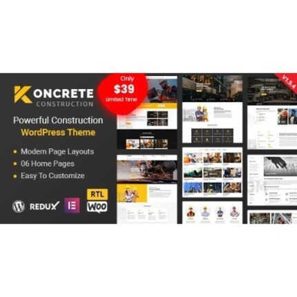 Koncrete – Construction Building WordPress Theme