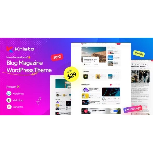 Kristo-Modern-Magazine-WordPress-Theme.jpg Kristo – Modern Magazine WordPress Theme - Image 1