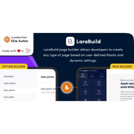 LaraBuild – Laravel Drag and Drop Page builder and Settings Builder Package