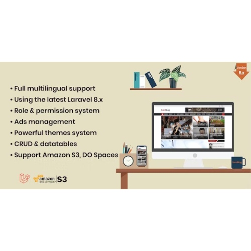 LaraMag-Laravel-News-Magazine-Multilingual-System.jpg LaraMag – Laravel News & Magazine Multilingual System - Image 1