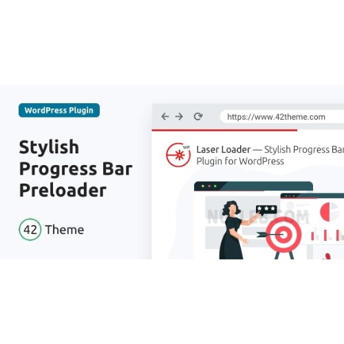 Laser-Loader-E28094-Stylish-Progress-Bar-Preloader.jpg Laser Loader — Stylish Progress Bar Preloader - Image 1