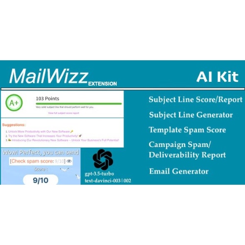Mailwizz-AI-Kit-Spam-and-Subject-Line-Scoring-with-AI-Content-Generator-supporting-chatGPT.jpg Mailwizz AI Kit – Spam and Subject Line Scoring with AI Content Generator supporting chatGPT - Image 1