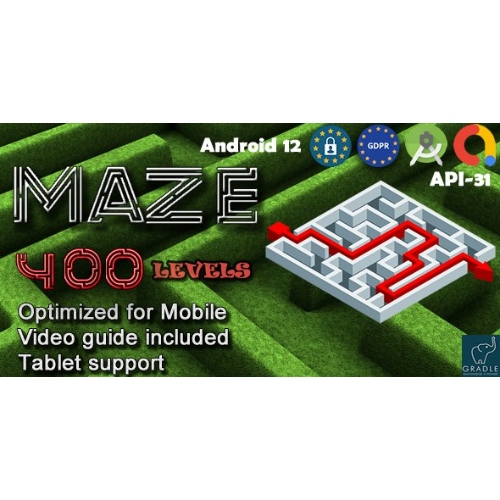 Maze-400-Admob-GDPR-Android-Studio.jpg Maze 400 (Admob + GDPR + Android Studio) - Image 1