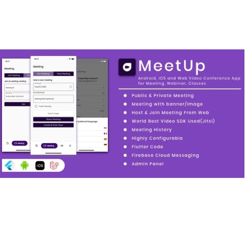 MeetUp-Android-iOS-and-Web-Video-Conference-App-for-Meeting-Webinar-Classes-Nulled.jpg MeetUp – Android, iOS and Web Video Conference App for Meeting, Webinar, Classes - Image 1