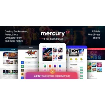 Mercury – Affiliate WordPress Theme. Casino, Gambling & Other Niches. Reviews & News
