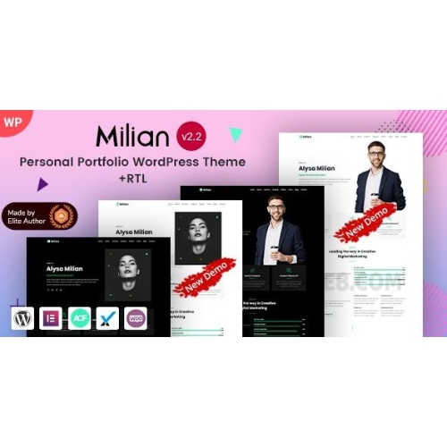 Milian-Personal-Portfolio-Elementor-WordPress-1.jpg Milian – Personal Portfolio & Online Resume CV WordPress Theme - Image 1