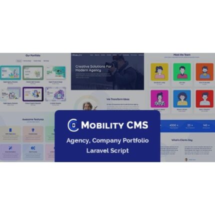 Mobility CMS – Agency, Company Portfolio Laravel Script