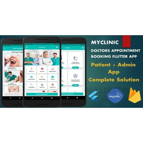 Myclinic-Doctors-Appointment-Booking-App-Admin-Patient-Complete-Solution-Flutter.jpg Hospital & Clinic Management | Doctor & Patient Appointment Booking | Pharmacy + Lab | Flutter | V7 - Image 1
