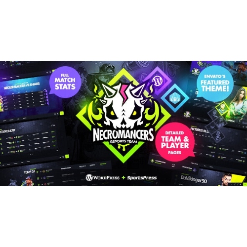 Necromancers-eSports-Gaming-Team-WordPress-Theme.jpg Necromancers – eSports & Gaming Team WordPress Theme - Image 1