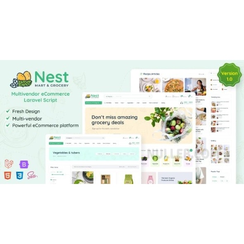 Nest-Multivendor-Organic-Grocery-Laravel-eCommerce.jpg Nest – Multivendor Organic & Grocery Laravel eCommerce - Image 1