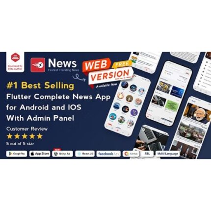 News App and Web -Flutter News App for Android and IOS App | News Website with Admin panel