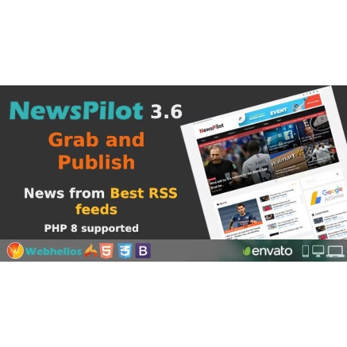NewsPilot-Automatic-News-Aggregator-Script.jpg NewsPilot – Automatic News Aggregator & Script - Image 1