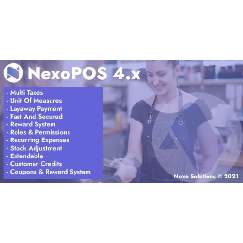 NexoPOS-4.x-POS-CRM-Inventory-Managermerce-Shopping-Platform.jpg NexoPOS – POS, CRM & Inventory Manager - Image 1