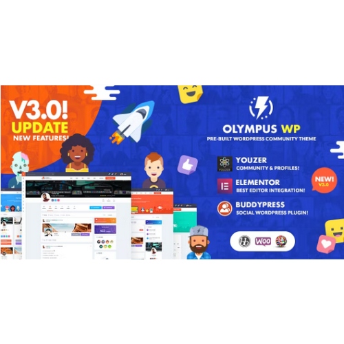 Olympus-Nulled-Social-Networking-WordPress-Theme-Free-Download.jpg Olympus – Social Networking WordPress Theme - Image 1