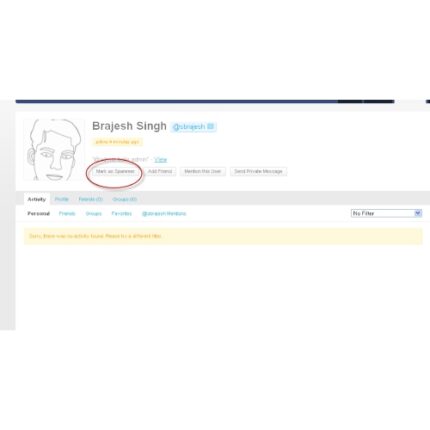 One Click Mark Spammer for BuddyPress