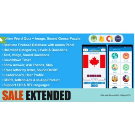 Online Word Quiz + Image Guess + Sound Guess Puzzle Game for Android