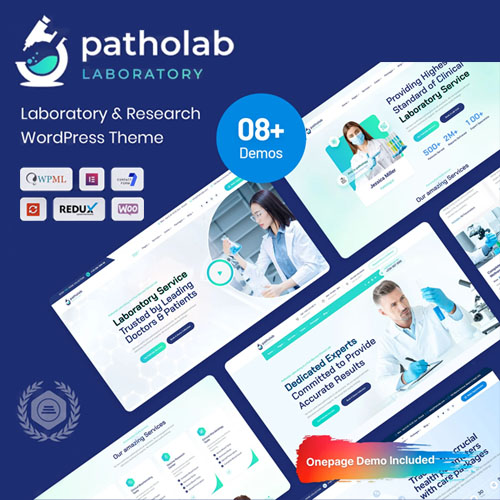 Patholab.jpg Patholab – Laboratory & Science Research WordPress Theme - Image 1