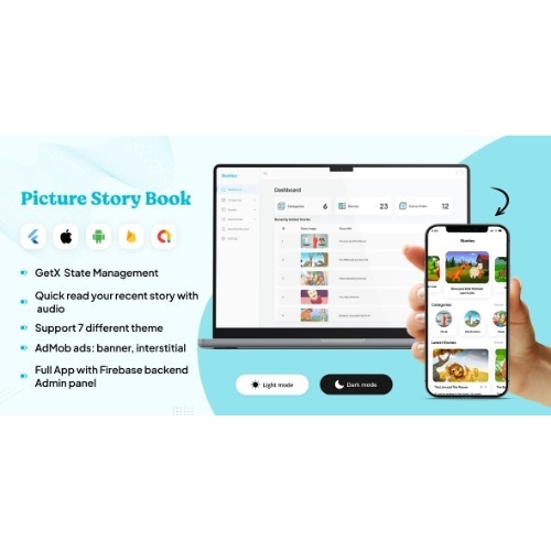 Picture-Story-Books-for-Kids-with-Firebase-Backend-Web-Admin-Panel-Full-App-ready-to-publish.jpg Picture Story Books for Kids with Firebase Backend + Web Admin Panel Full App ready to publish - Image 1