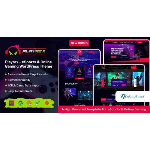 Playrex-eSports-Gaming-Clan-News-WordPress-Theme.jpg Playrex – eSports & Gaming WordPress Theme - Image 1