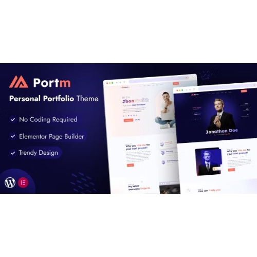 Portm-Personal-Portfolio-WordPress-Theme.jpg Portm – Personal Portfolio WordPress Theme - Image 1