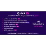 QuickAI OpenAI – ChatGPT – AI Writing Assistant and Content Creator as SaaS