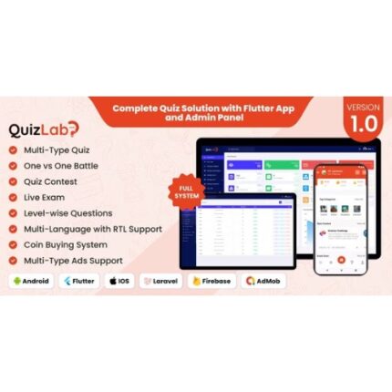 QuizLab – Complete Quiz Solution with Flutter App and Admin Panel