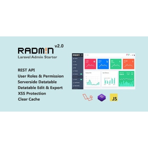 Radmin-Nulled.jpg Radmin – Laravel Dashboard with Inventory, Accounting and POS UI - Image 1
