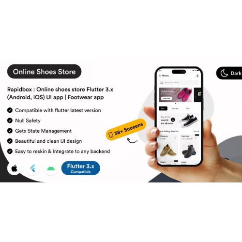 Rapidbox-Online-shoes-store-Flutter-3.x-Android-iOS-UI-app-Footwear-app-templates.jpg Rapidbox : Online shoes store Flutter 3.x (Android, iOS) UI app | Footwear app templates - Image 1