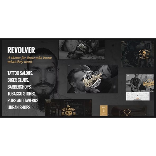 Revolver-Tattoo-Studio-and-Barbershop-Theme.jpg Revolver – Tattoo Studio and Barbershop Theme - Image 1