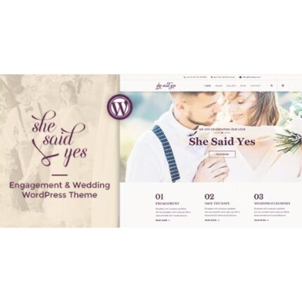 SheSaidYes – Engagement & Wedding WordPress Theme