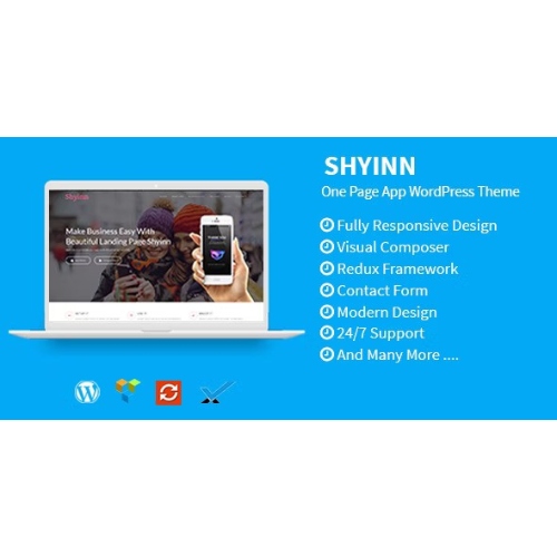 Shyinn-One-Page-App-WordPress-Theme.jpg Shyinn – One Page App WordPress Theme - Image 1