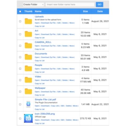Simple File List Pro