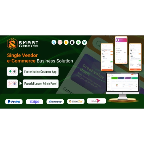 Smart-eCommerce-Single-Vendor-Complete-e-Commerce-Mobile-App-With-Admin-Panel.jpg Smart eCommerce – Single Vendor Complete e-Commerce Mobile App With Admin Panel - Image 1