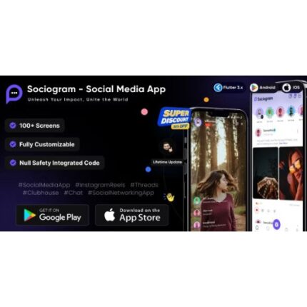 Sociogram – Social Media App | Instagram Reels | Threads | Clubhouse | Chat | Social Networking App