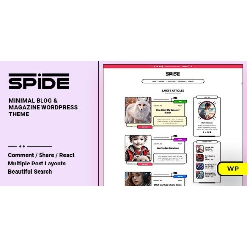 Spide-Personal-Blog-Magazine-WordPress-Theme.jpg Spide – Personal Blog & Magazine WordPress Theme - Image 1