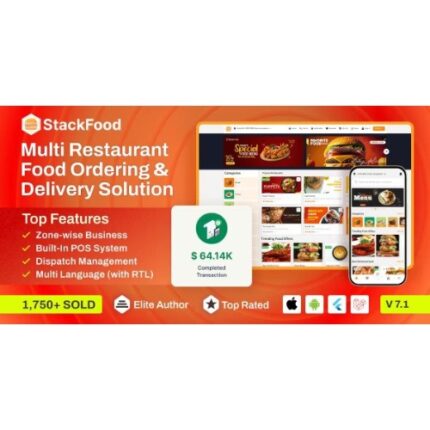 StackFood Multi Restaurant – Food Delivery App with Laravel Admin and Restaurant Panel