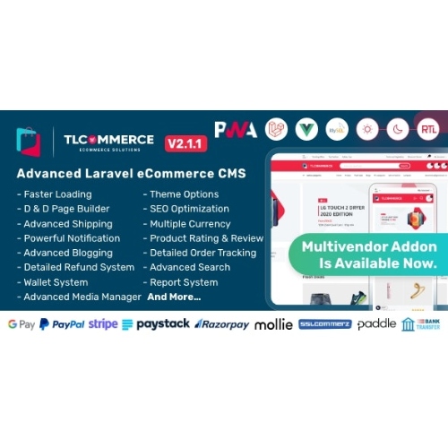 TLCommerce-Laravel-VueJS-Powered-Ecommerce-CMS-with-PWA-Nulled.jpg TLCommerce | Laravel & VueJS Powered Ecommerce CMS with PWA - Image 1