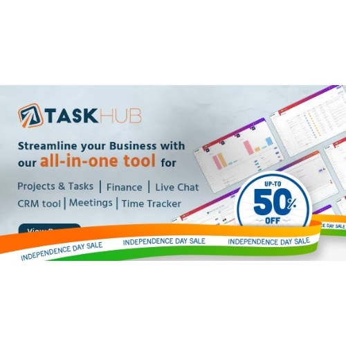 Taskhub-Nulled.jpg Project Management, Finance, CRM Tool – Taskhub - Image 1
