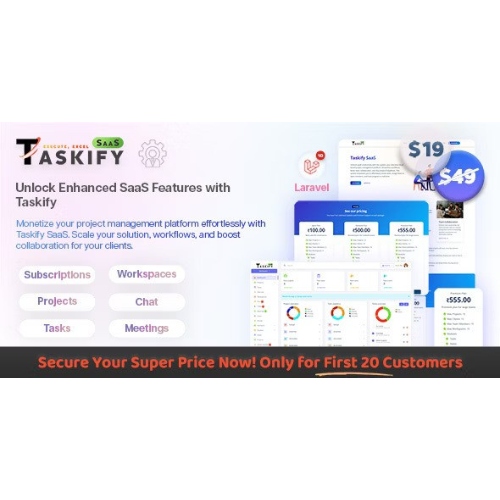 Taskify-SaaS-Project-Management-System-in-Laravel.jpg Taskify SaaS – Project Management System in Laravel - Image 1