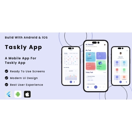 Taskly-App-Flutter-Mobile-App-Template.jpg Taskly App – Flutter Mobile App Template - Image 1