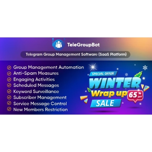 TeleGroupBot-Telegram-Group-Management-Software-SaaS-Platform.jpg TeleGroupBot – Telegram Group Management Software (SaaS Platform) - Image 1