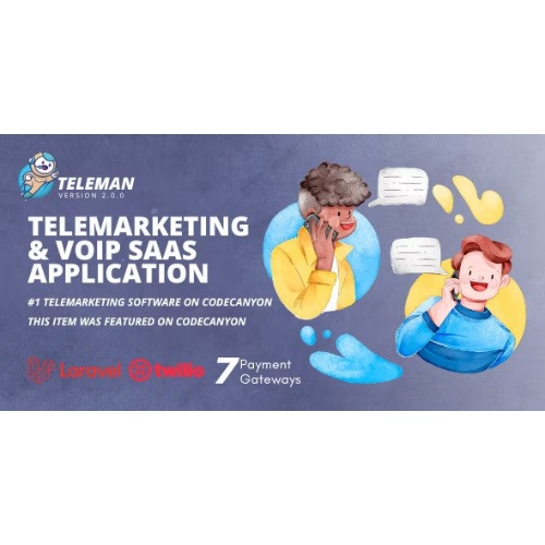 Teleman-Telemarketing-VoIP-Service-SaaS-Application.jpg Teleman – Telemarketing & Voice Calling SaaS Application - Image 1