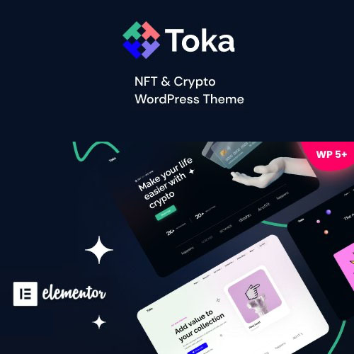 Toka.jpg Toka – NFT & Crypto WordPress Theme - Image 1